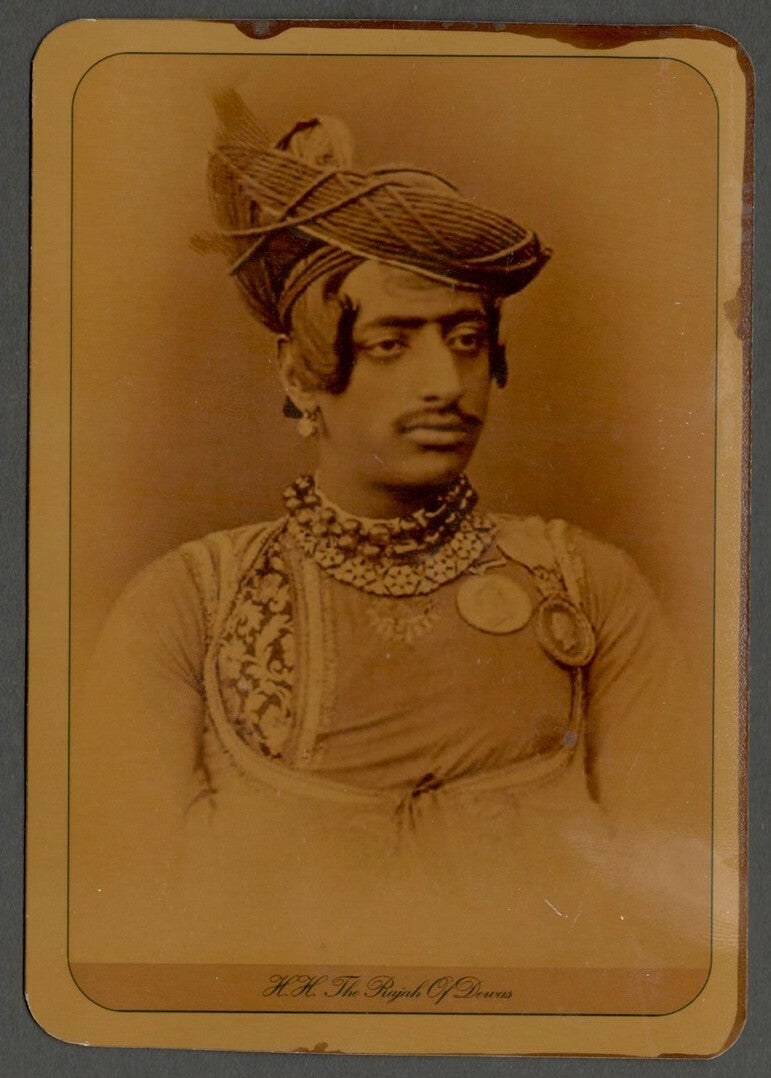 AOP India vintage look replica postcard H.H Rajah of Dewas