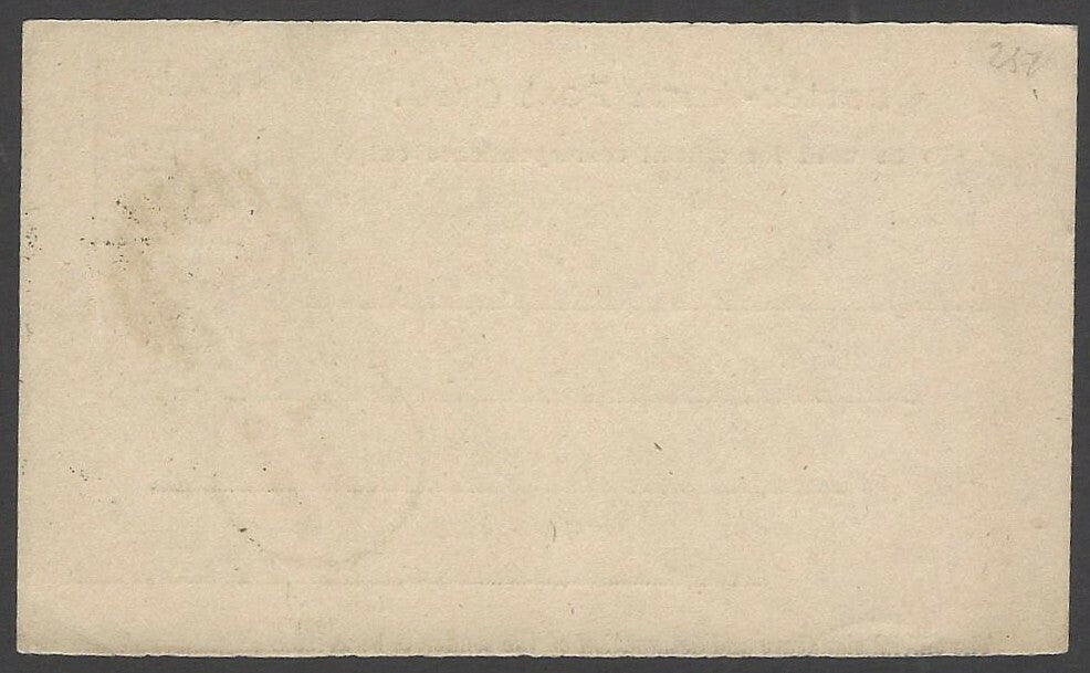 India On H M’s Service 1/4a postal card canc. SIMLA / L duplex