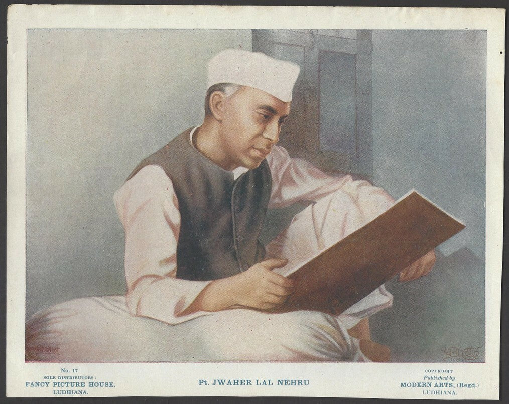 India 1940s patriotic posters Gandhi Nehru Bose Flag (7)