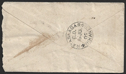 Burma KEdVII envelope canc. RANGOON to India 1909