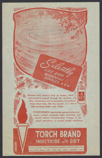 India 1940s advertisement flyers for Disinfectants DDT, etc (4) zaz