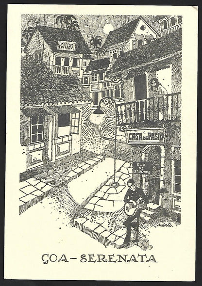 (AOP) India 1964 Goa MARIO MIRANDA postcards (2)