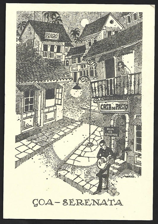 (AOP) India 1964 Goa MARIO MIRANDA postcards (2)