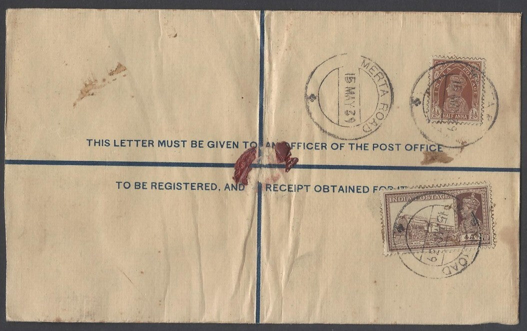 AOP India KGVI registered envelope usages (4)