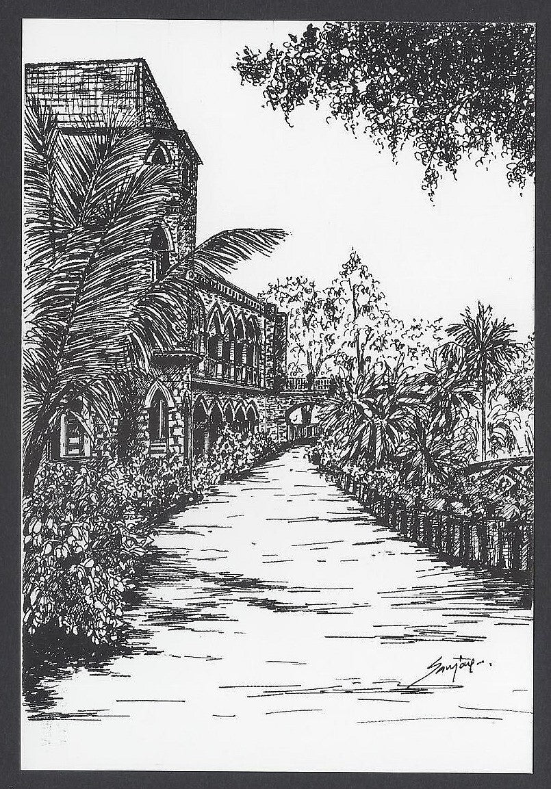 AOP India BOMBAY sketch postcard C P REGION OFFICE