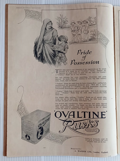 INDIAN PICTORAL EDUCATION 1929.30 Voll.1 No.5 Temples, Rivers,Salt, Dancing Girl