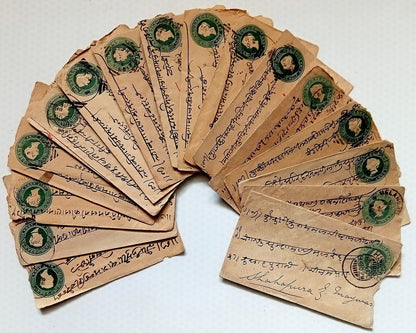 AOP India 1/2a green envelopes x100 selected for condition WHOLESALE