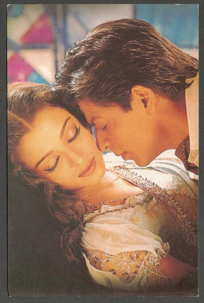 AOP India Bollywood vintage postcard SHAH RUKH KHAN & AISHWARYA RAI