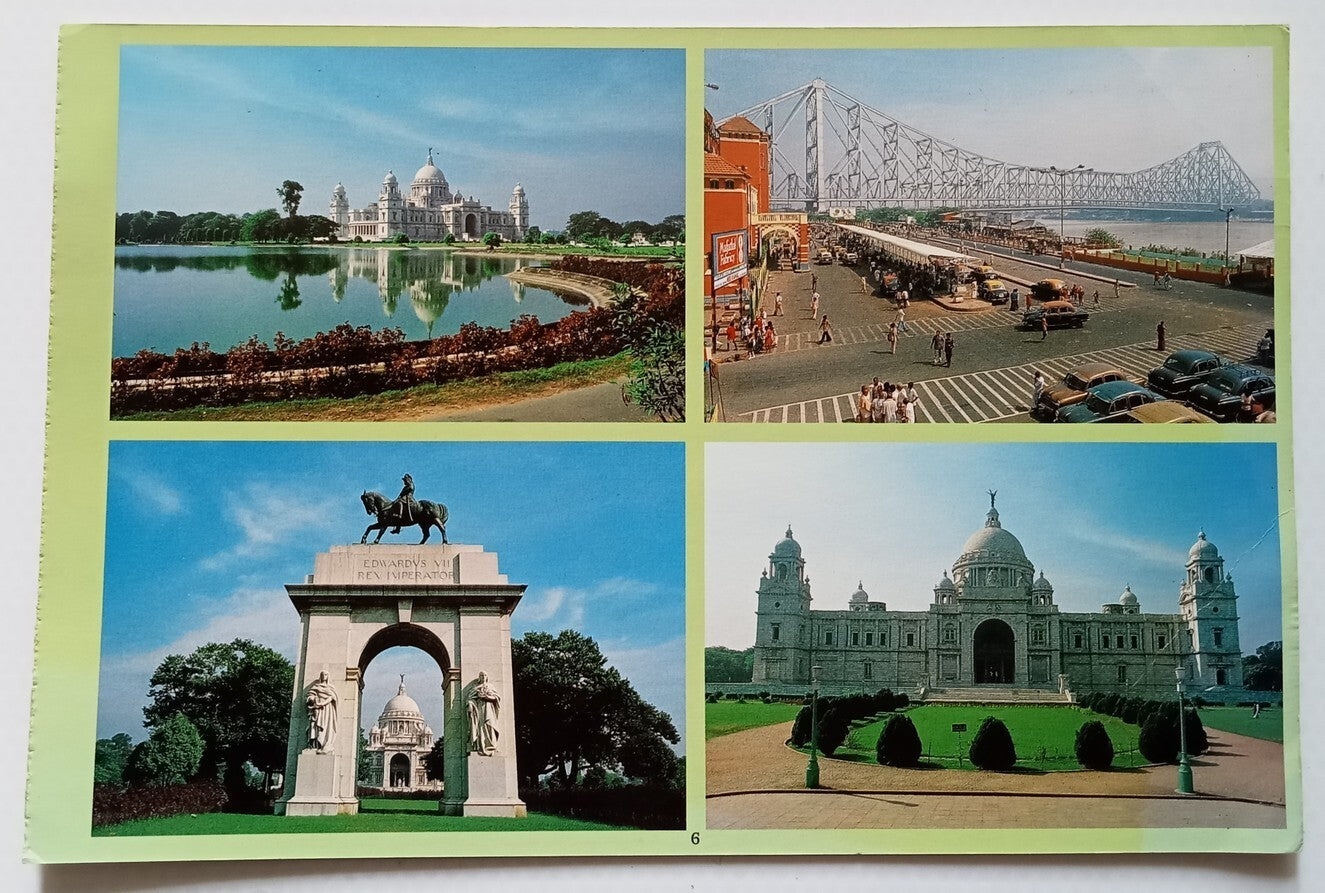 (AOP) India vintage uncut blocks of 4 postcards ( 6 x 4 = 24)