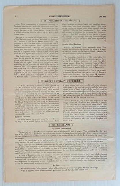 AOP India WW2 War News Weekly 1944 BURMA-CHINA SCENCE 8pgs