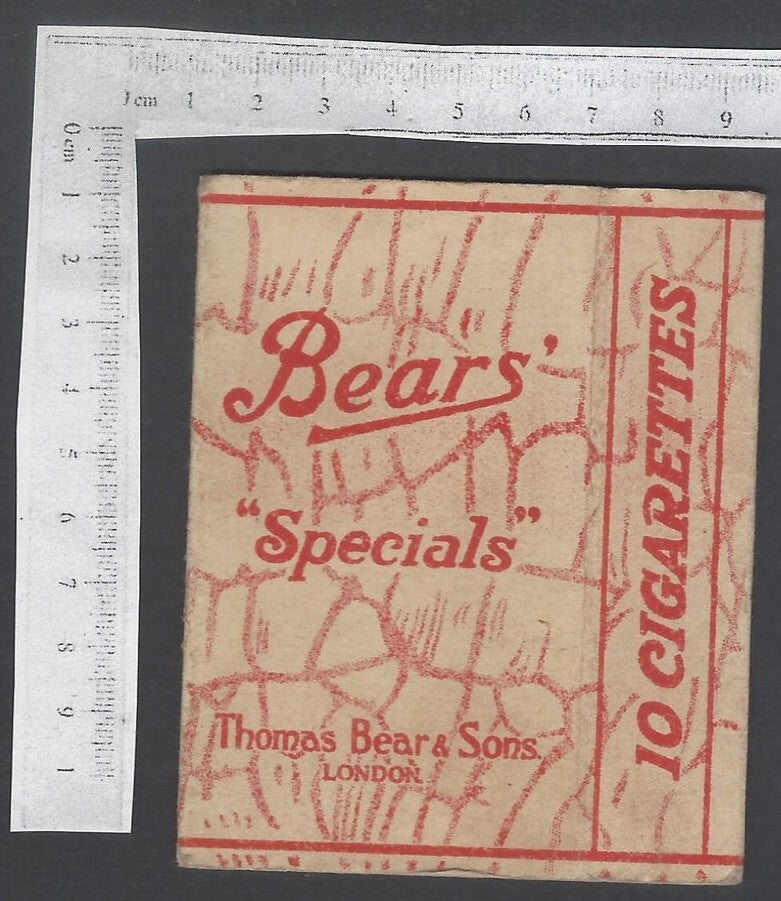 AOP India vintage empty cigarette packet BEARS' SPECIALS