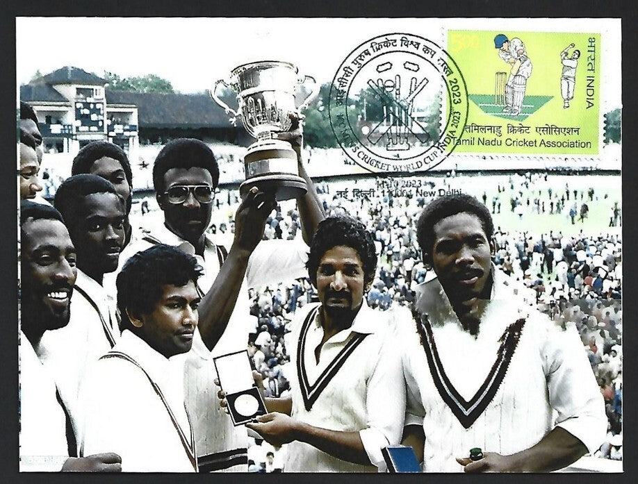 India 2023 ICC Cricket World Cup postcard PRUDENCIAL CUP