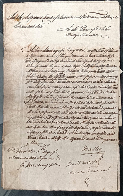 India King George IIII 1819 Fort William, Calcutta 2 page document