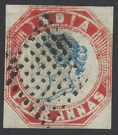 India 1854 4as Frame Die 1 Head Die 3 3rd printing used SG 21 £2250