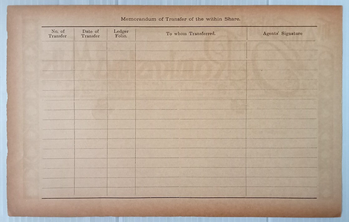 AOP India 1942 share certificate Shri, Ram Krishna Mills