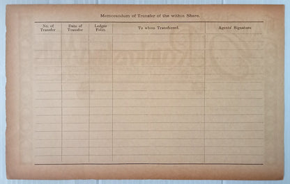 AOP India 1942 share certificate Shri, Ram Krishna Mills