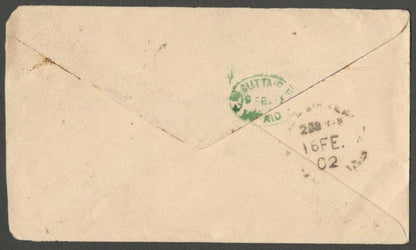 AOPIMT India QV 1902 postage due cover