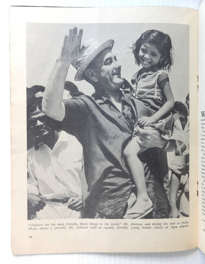 India 1963 Lyndon B Johnson USIS propaganda publication