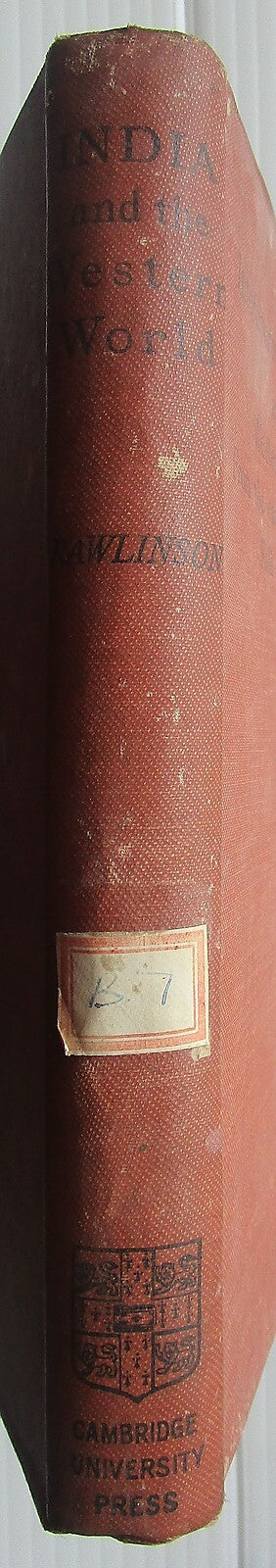 Intercouse between India & the Western World by Rawlinson HC 1926 Cambridge UP