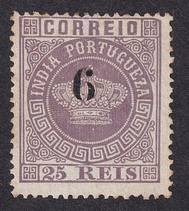 Portuguese India 1881-82 Crown issue 6r on 25r