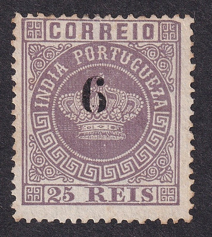Portuguese India 1881-82 Crown issue 6r on 25r
