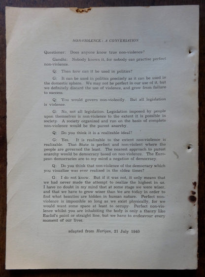 Gandhi Marg by Gandhi Peace Foundation April 1957 3rd issue 100pgs India