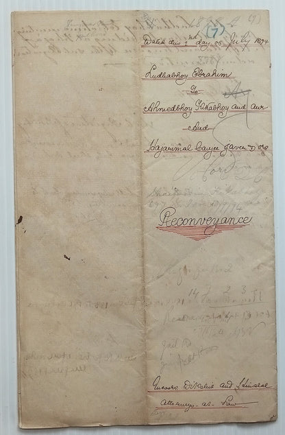 AOP India 1894 4 page Indenture QV 1R