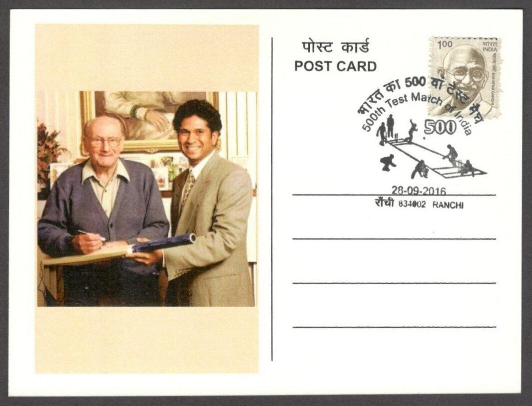 India Special CRICKET card 500th Test Match of India SACHIN TENDULKAR