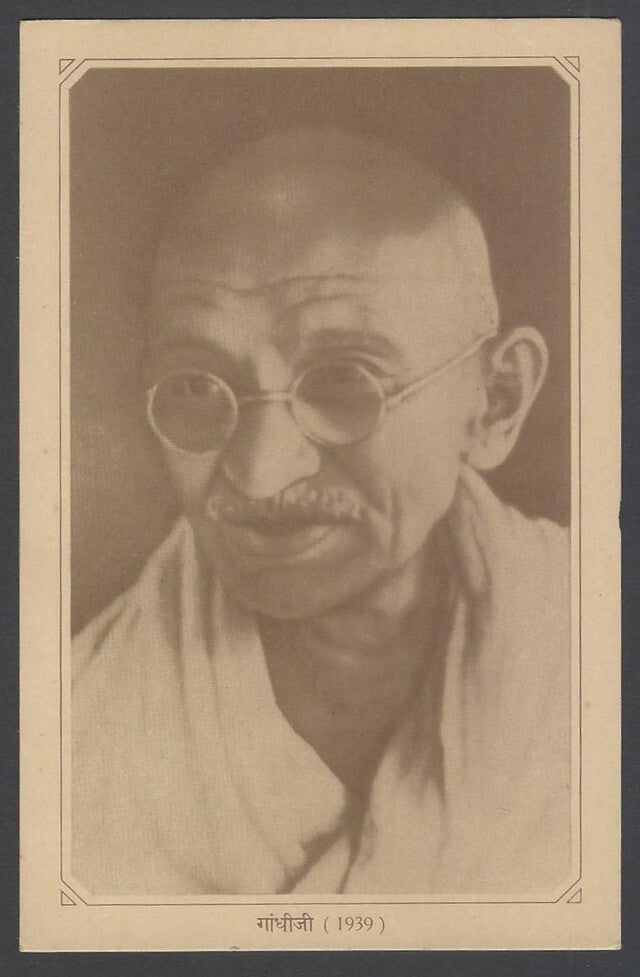AOP India 1948 Pictorial GANDHI Centenry postal card 1957 Madras University FD