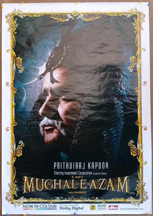 MUGHAL-E-AZAM vintage 1 sheet poster PRITHVIRAJ KAPOOR - India Bollywood