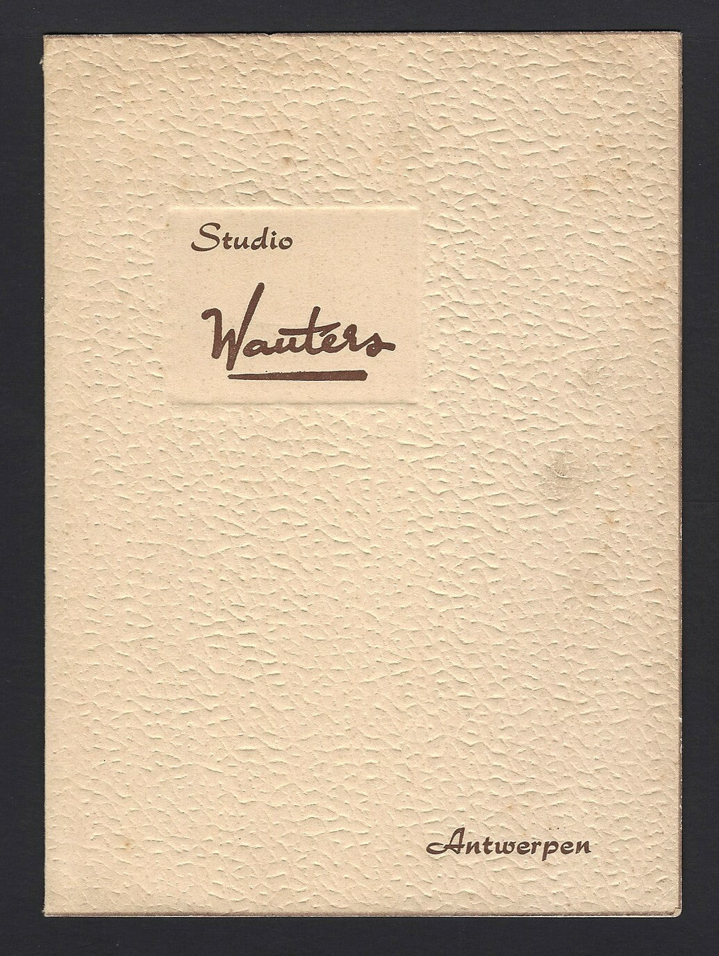 Belgium vintage Studio Wauters photo folder wth a photo of Indian women c.1950