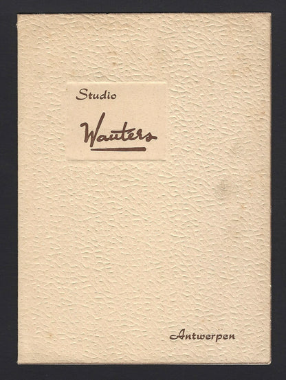 Belgium vintage Studio Wauters photo folder wth a photo of Indian women c.1950