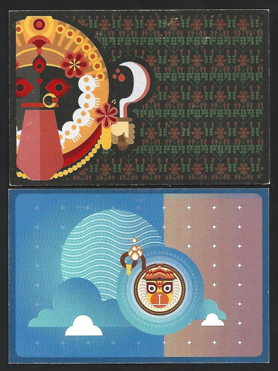 (AOP) India RELGIONS postcards HINDUISM, ISLAM, BUDDHISM (6)