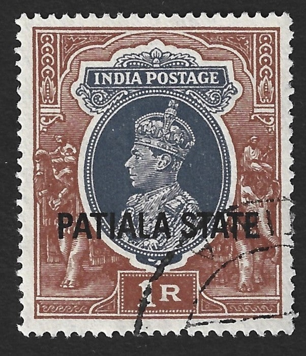 India PATIALA STATE KGVI 1937-38 1R fine used. SG 92 £60