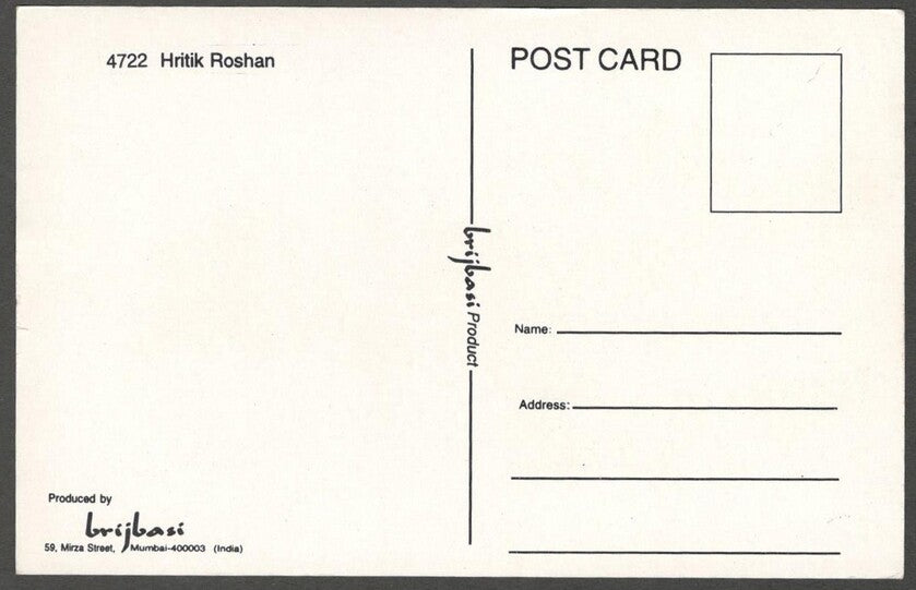 AOP India Bollywood vintage postcard HRITHIK ROSHAN