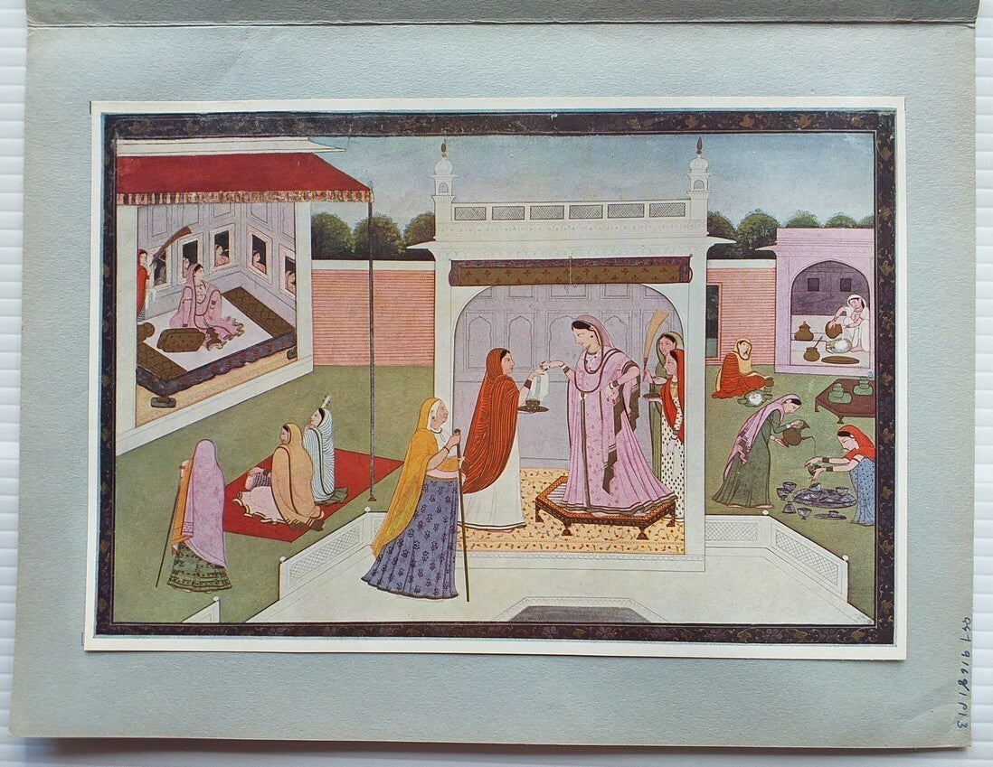 Victoria Albert Museum Indian Painting print The Lady of the Palace in a folder
