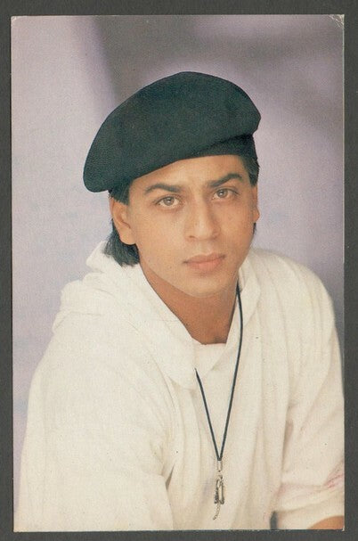 AOP India Bollywood vintage postcard SHAH RUKH KHAN in flat cap