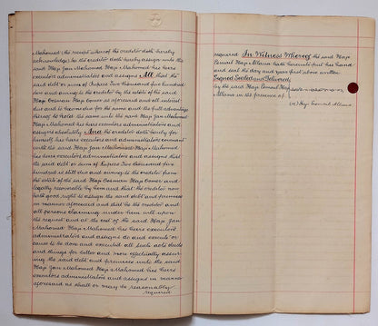 AOP India QV Queen Victoria 1868 Special Adhesive 10R on 1903 indenture 3 pgs