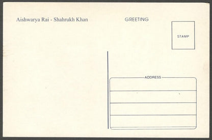 AOP India Bollywood vintage postcard SHAH RUKH KHAN & AISHWARYA RAI