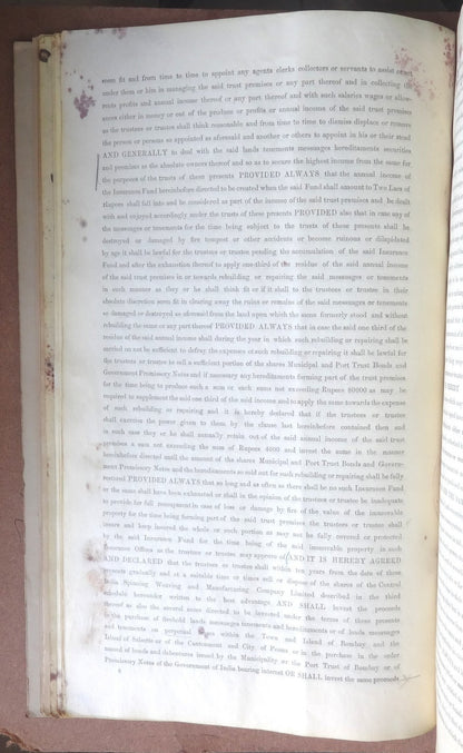 India 1887 Indenture signed Jamshetji, Dorabji, Ratanji & Sir Ratan TATA