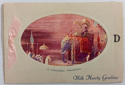 AOP India vintage greeting card A CEREMONIAL PROCESSION