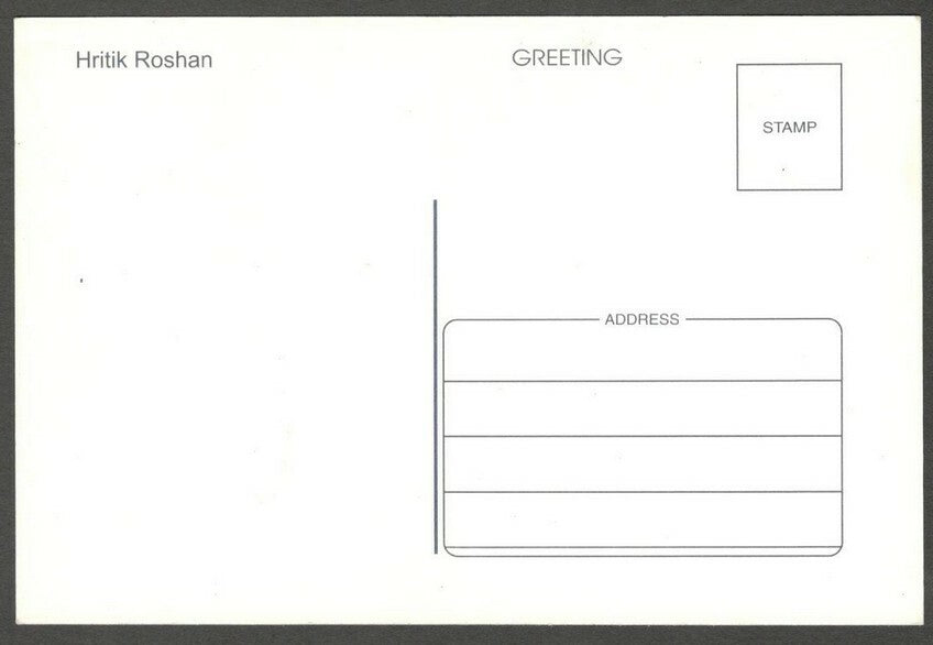 AOP India Bollywood vintage postcard HRITHIK ROSHAN