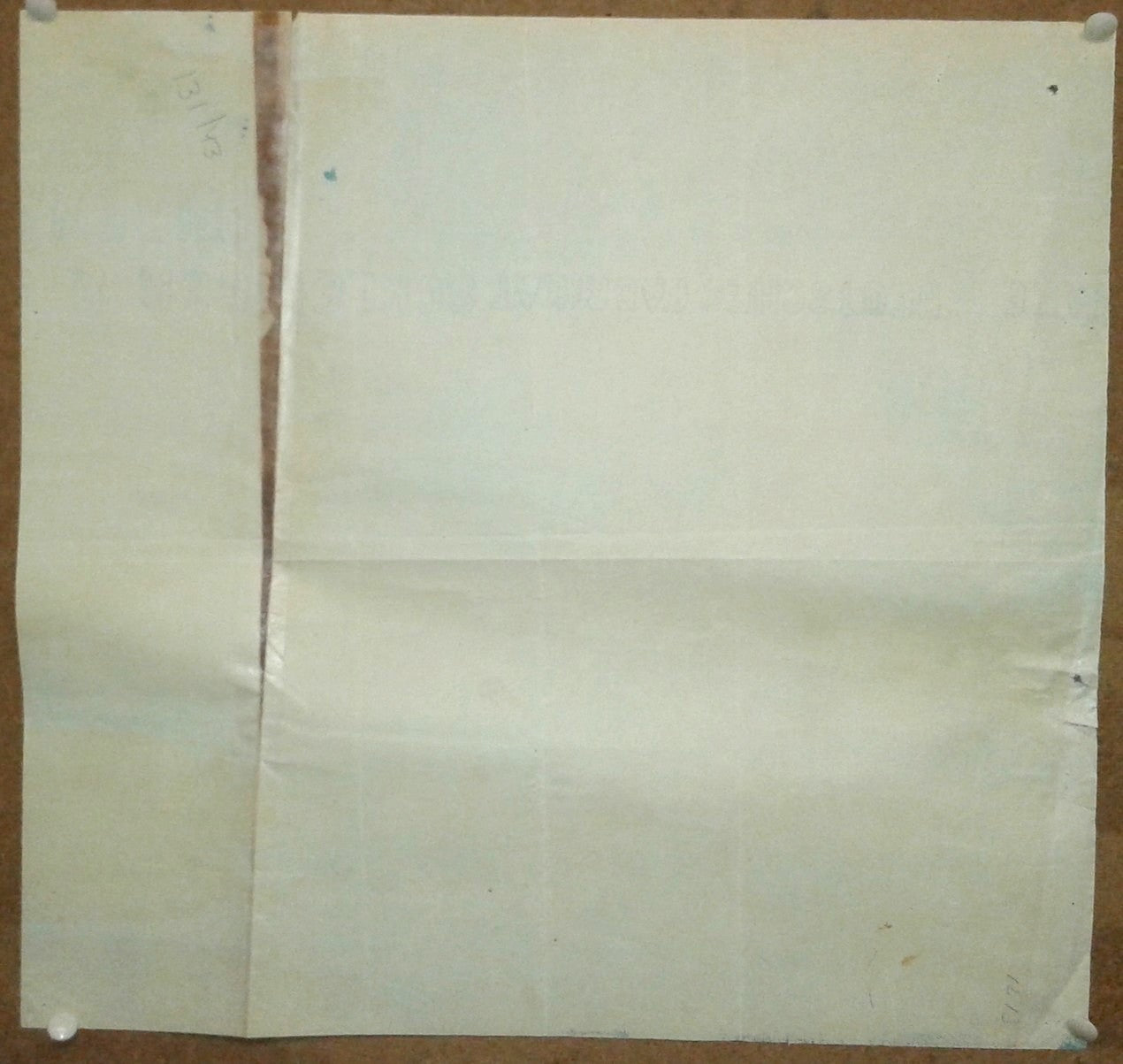 India 1899 Jetalsar Rajkot Railway signed LAND PLAN map blue print 17”x17” FAULT