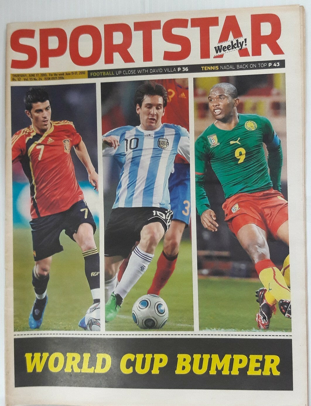India Sportstar 2010-12 FOOTBALL cover issues 10” X 13” (5)
