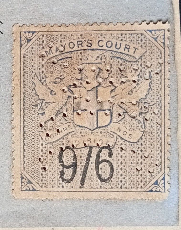 GB Mayors Court & Justice Room (2) & India QV SP Adh 5R on 1898 document zaz