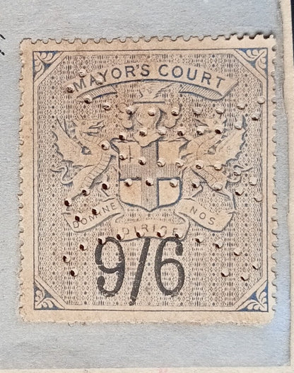 GB Mayors Court & Justice Room (2) & India QV SP Adh 5R on 1898 document zaz