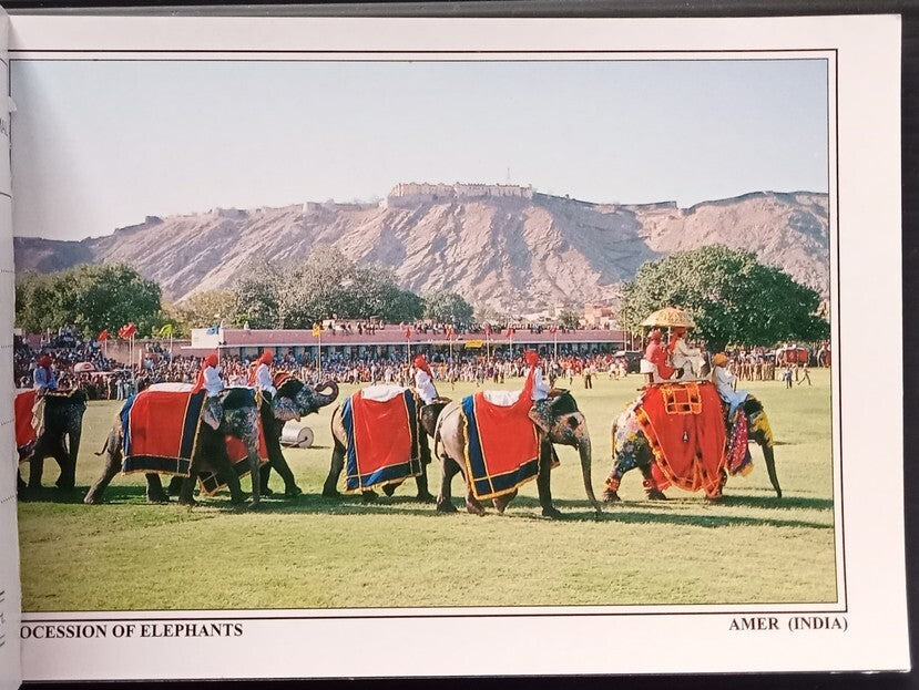 (AOP) India booklet of 12 vintage postcards AMBER FORT