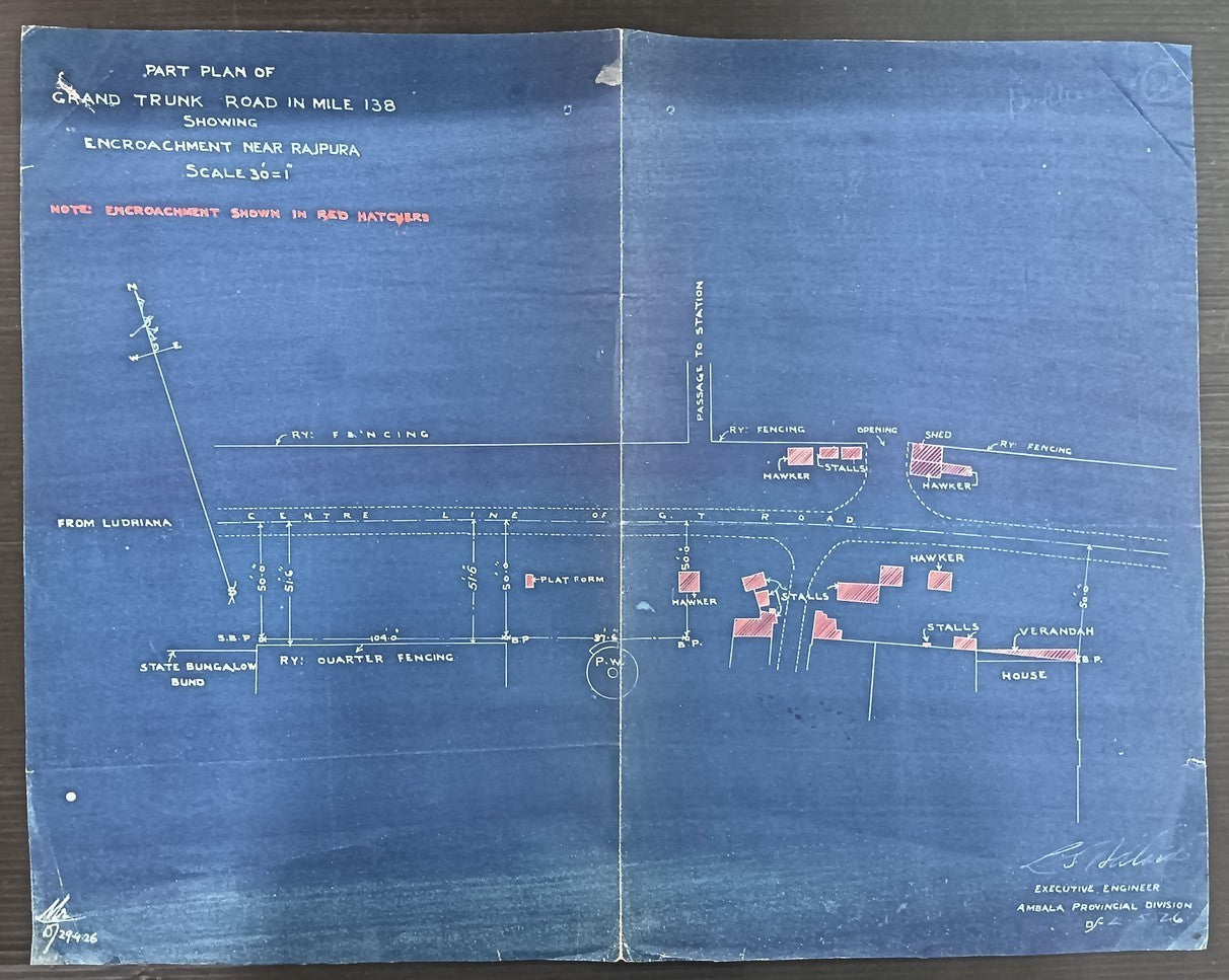India 1926 maps / blueprints - GRAND TRUNK ROAD