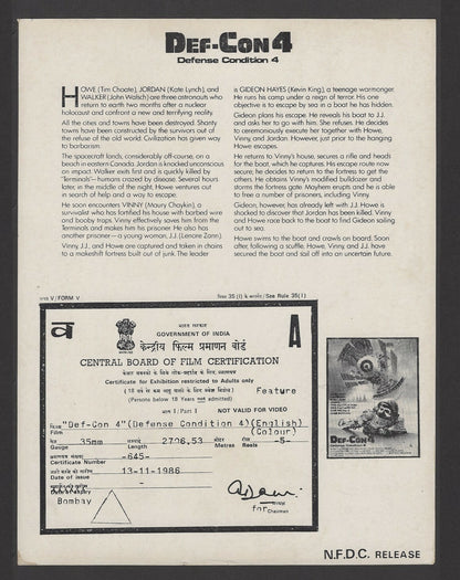 Hollywood Publicity cards for India – Scifi movies