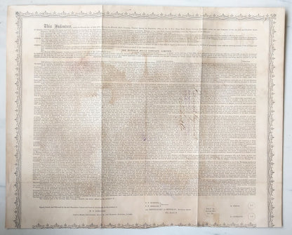 India 1876 The Howrah Mills Company Limited share certificate